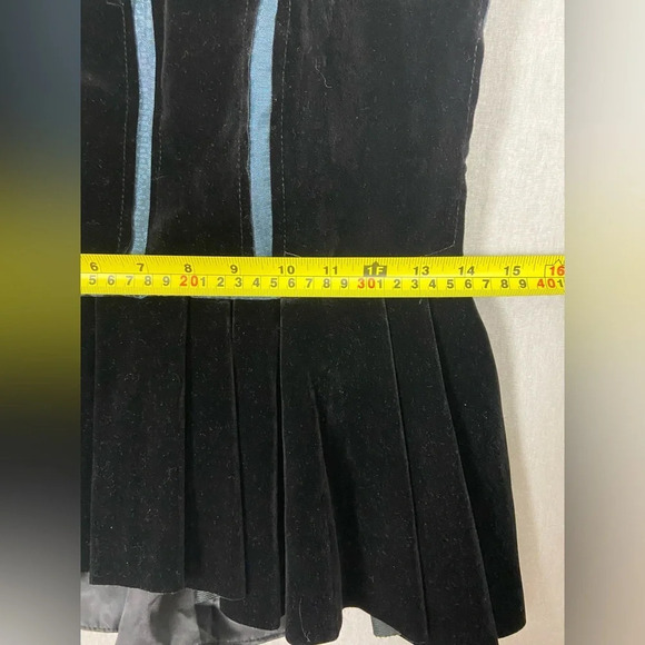 Vintage Kenzo velvet suede silk lined sleeveless  peplum dress top Sz 38 - Picture 14 of 16